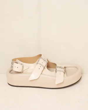 Cream Buckle Sandal