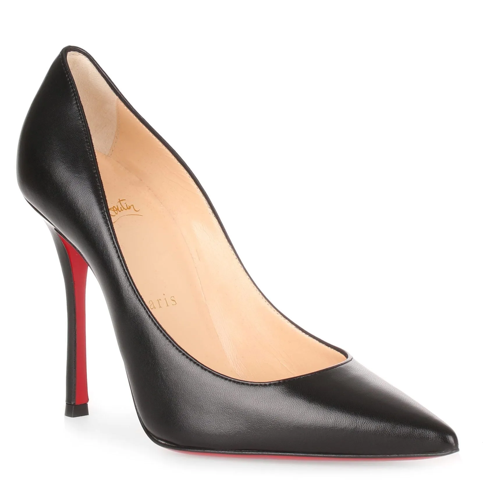 Decoltish 100 black nappa leather pump