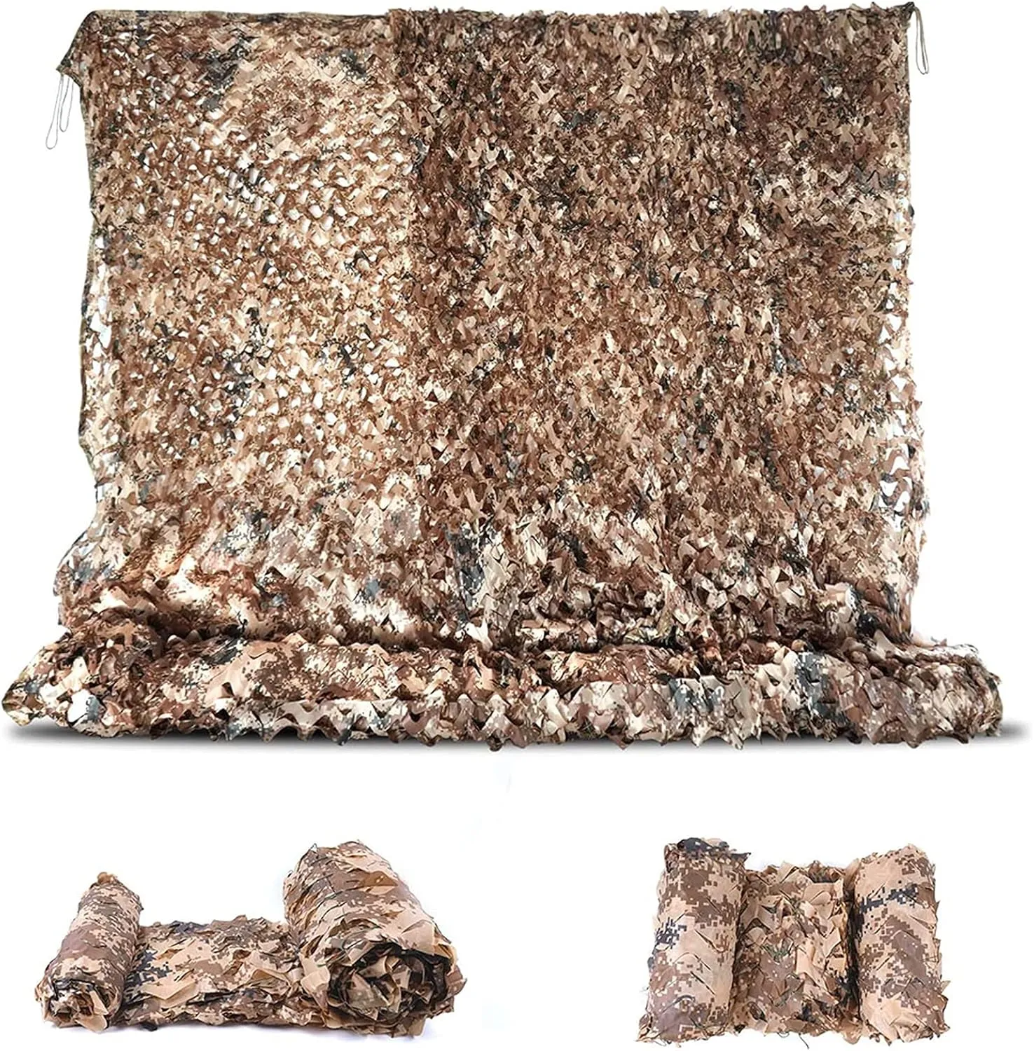 Desert Camouflage, Military Camouflage Shade net, Anti-Pull and Tear-Resistant, Portable, Outdoor Decoration, Customizable. (Size : 16.5×20ft/5×6M)