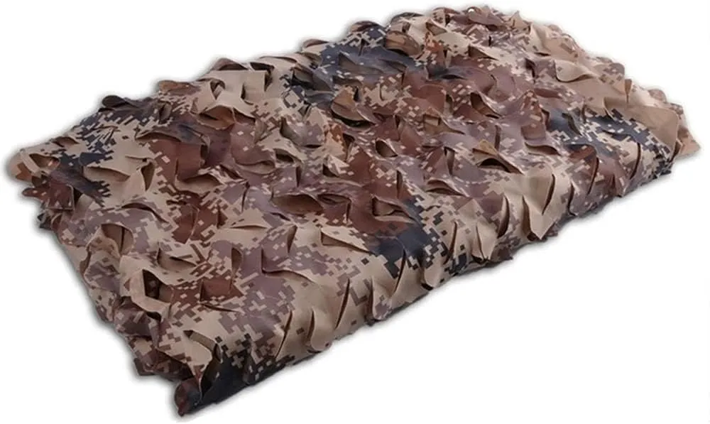 Desert Camouflage, Military Camouflage Shade net, Anti-Pull and Tear-Resistant, Portable, Outdoor Decoration, Customizable. (Size : 16.5×20ft/5×6M)