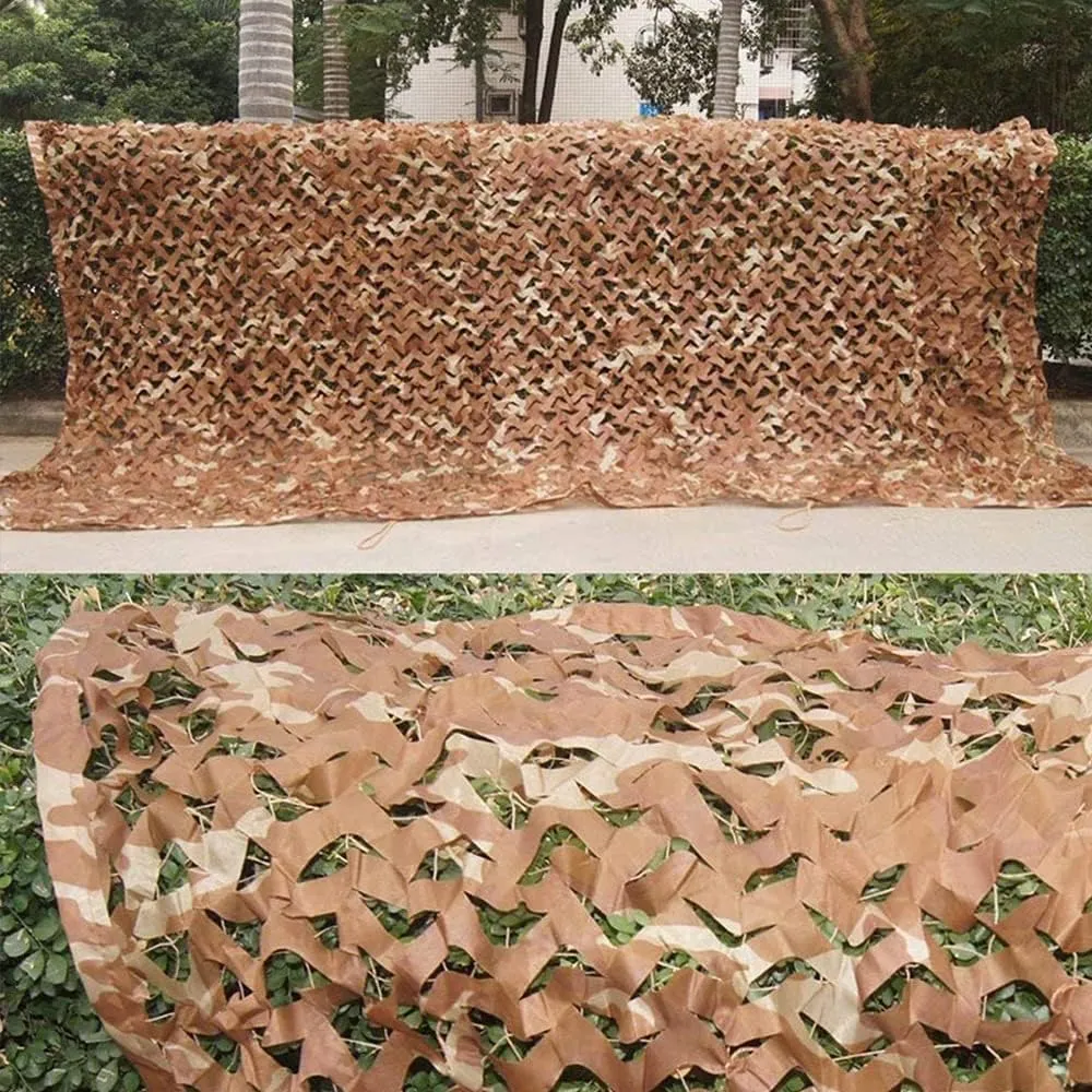 Desert Camouflage, Military Camouflage Shade net, Anti-Pull and Tear-Resistant, Portable, Outdoor Decoration, Customizable. (Size : 16.5×20ft/5×6M)
