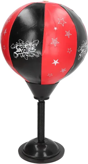 Desktop Punching Bag, 90% Rebound Inflatable Punching Bag, Stress Relief, Strong Suction Cup Steel Spring, Thick PU Leather for Kids for Home
