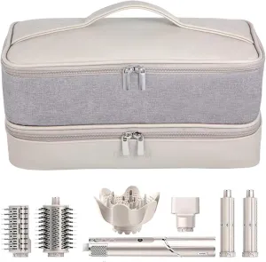 Double-Layer Airwrap Travel Case for Shark Flexstyle, Carrying Storage organizer bag for Shark Flexstyle or FlexFusion, Travel Bag for Shark Flexstyle/Dyson Airwrap Styler and Attachments