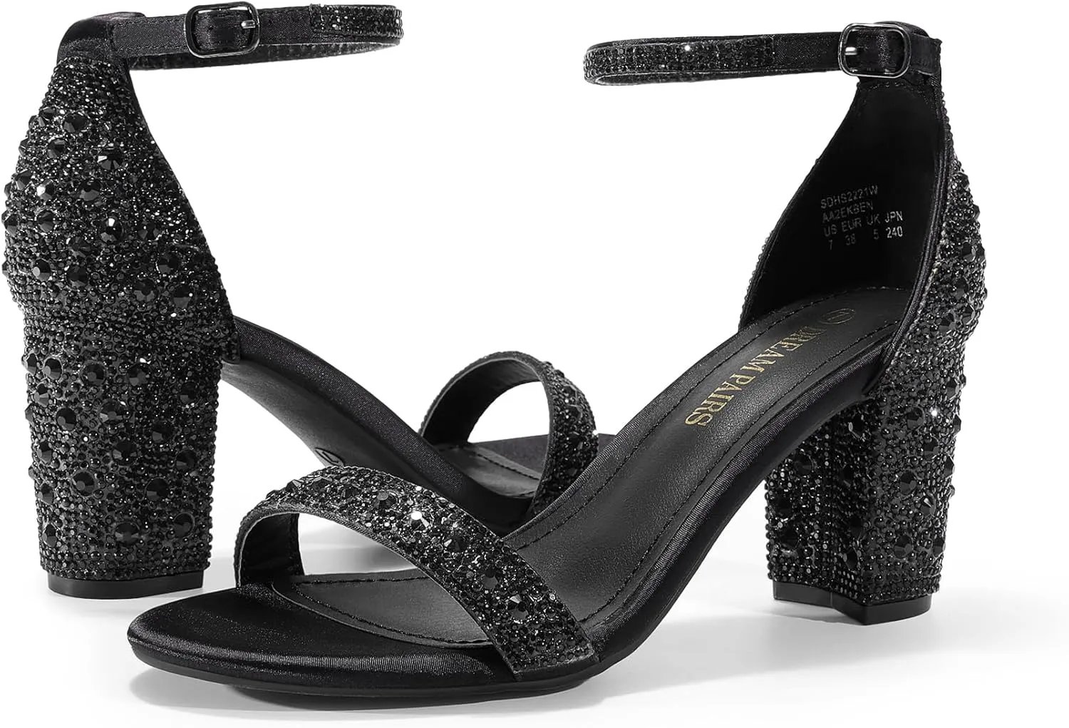 DREAM PAIRS Women's Chunk Low Heel Pump Sandals