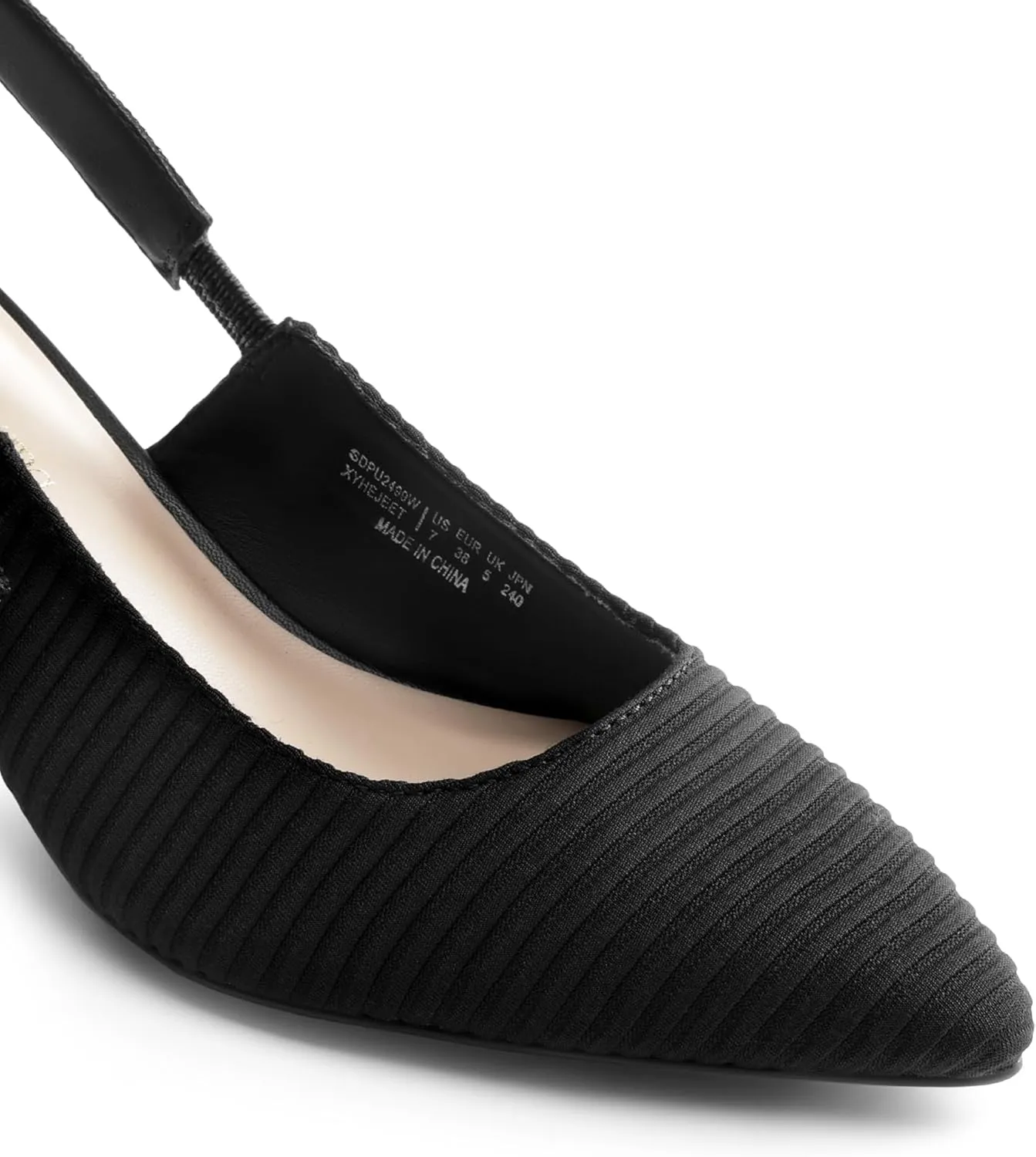 DREAM PAIRS Women's Kitten Heels Slingback Closed Toe Low Pumps Dress Bridal Elegant Wedding Casual Shoes