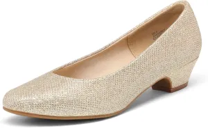DREAM PAIRS Women's Mila Low Chunky Heel Pump Shoes