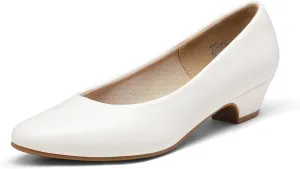DREAM PAIRS Women's Mila Low Chunky Heel Pump Shoes