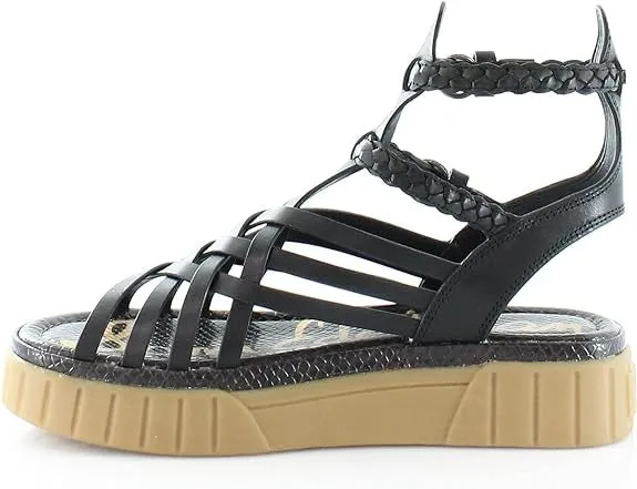 Edelman Ankle Functional Black Strap Sandal Platform Wedge Full product lineup Geana Braided Gladiator Sam