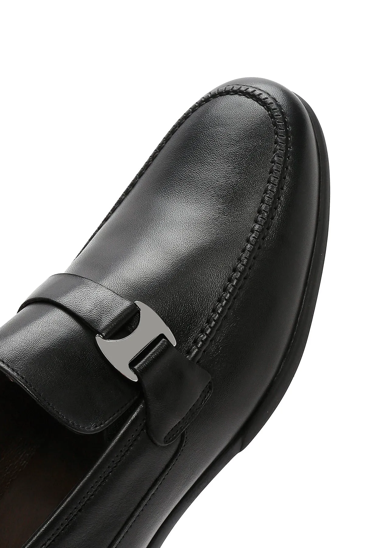 Erkek Siyah Deri Klasik Loafer