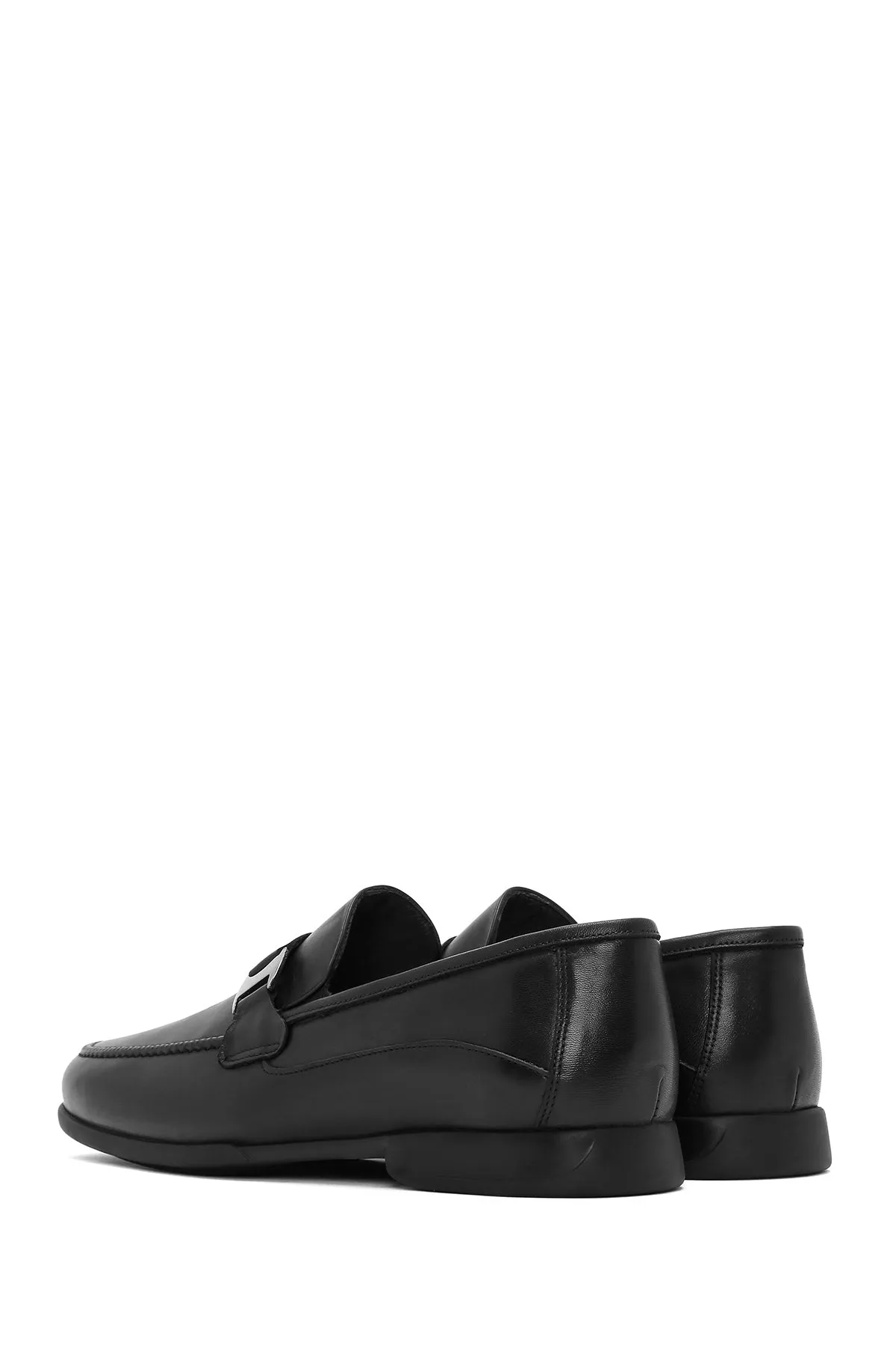 Erkek Siyah Deri Klasik Loafer