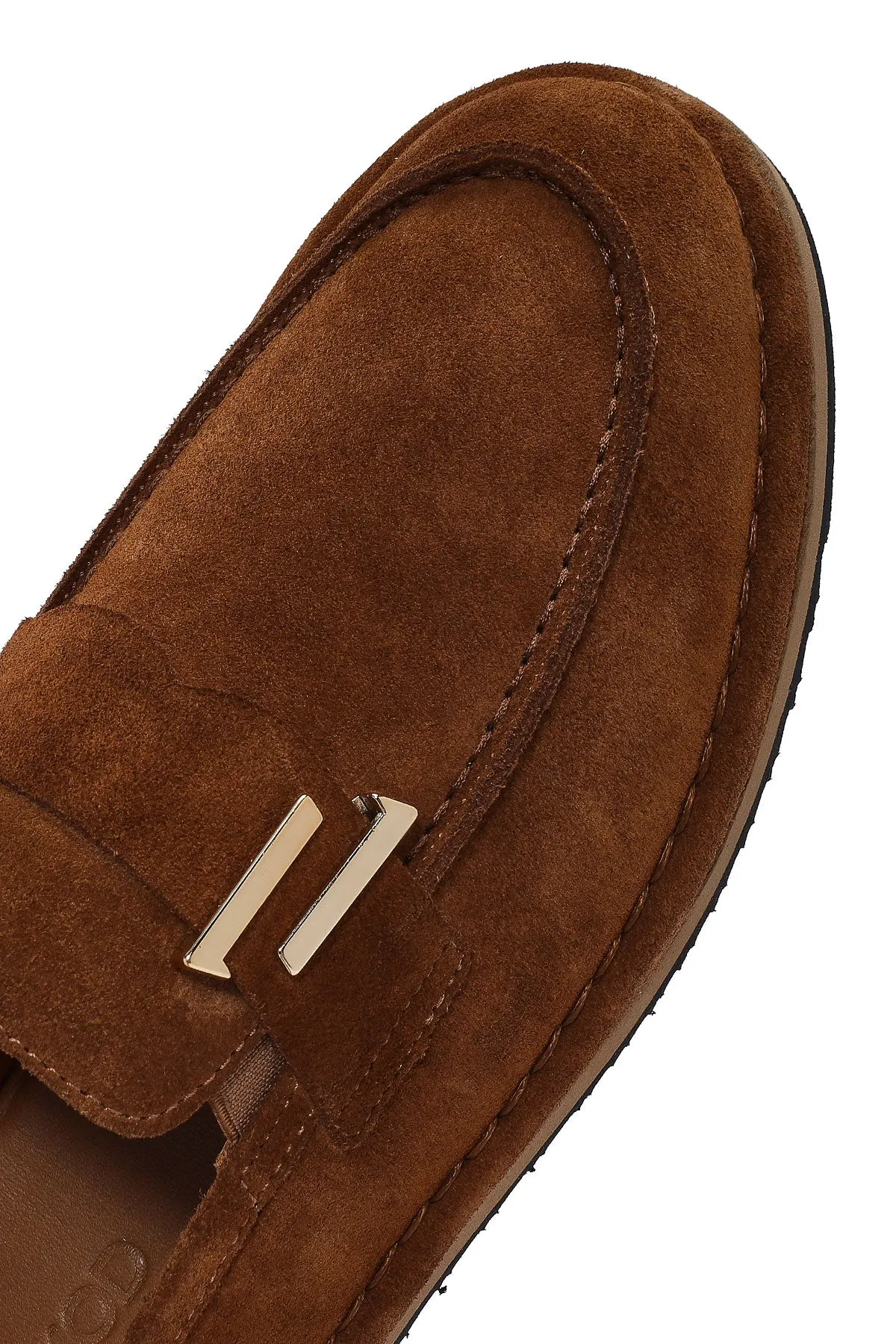 Erkek Taba Süet Deri Casual Loafer