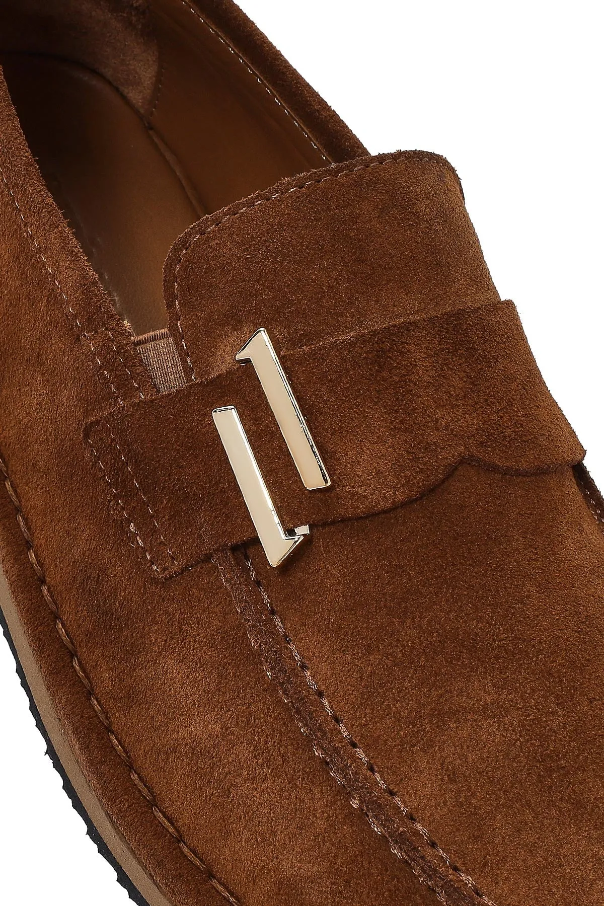 Erkek Taba Süet Deri Casual Loafer