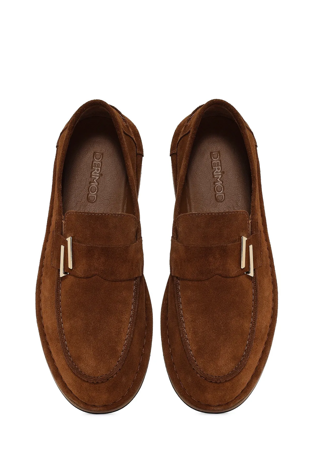 Erkek Taba Süet Deri Casual Loafer