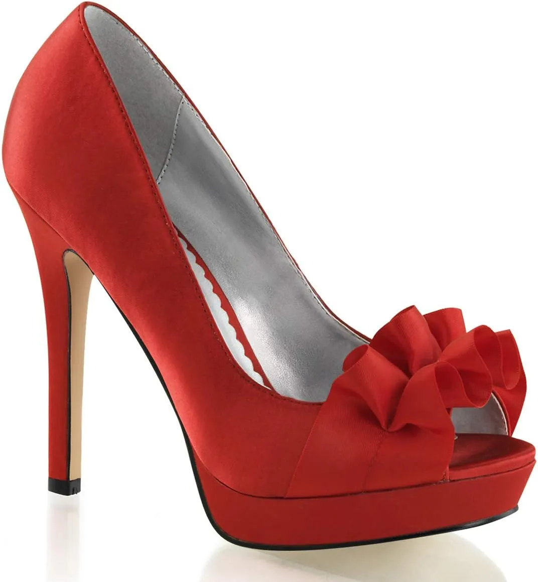 Fabulicious Women's LUMINA-42 Platform Pump Red 5