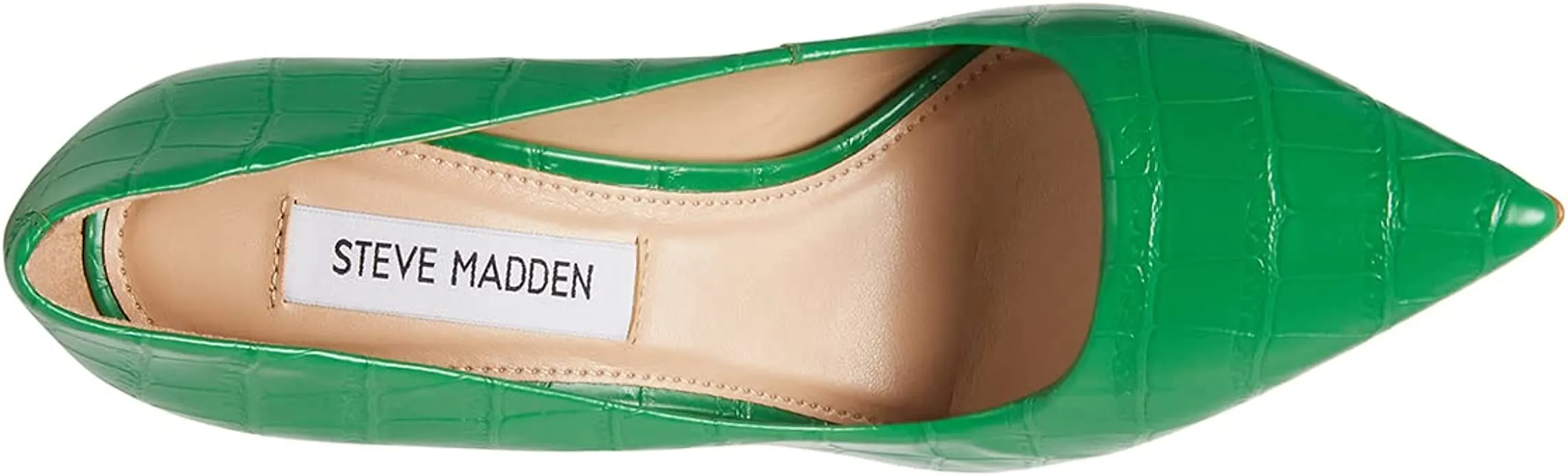 Fashion Magazine Pumps Big savings Green Curated collection Stiletto Madden Vala Pointed Steve Dress Toe Croco