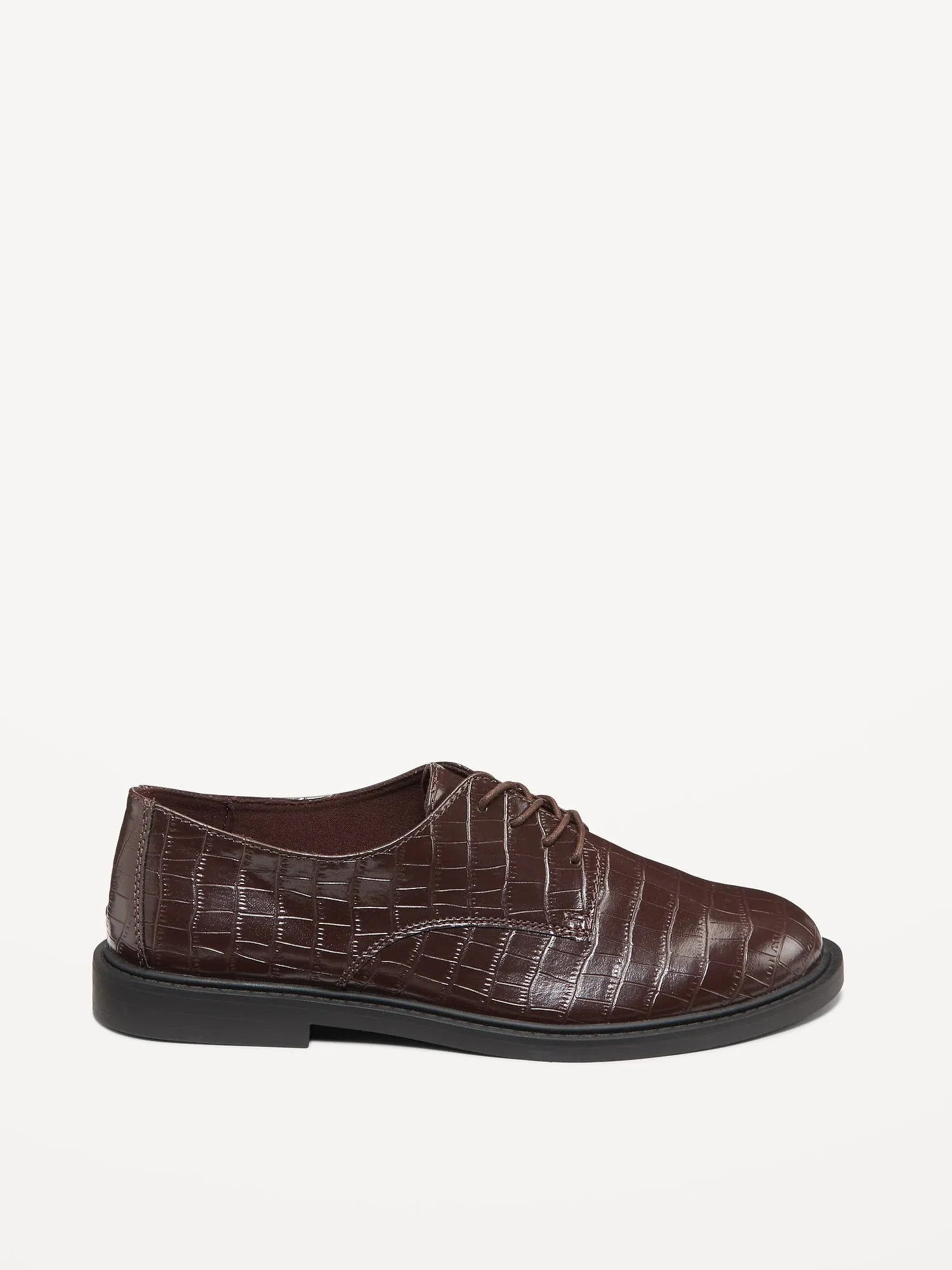 Faux Leather Oxford Shoe