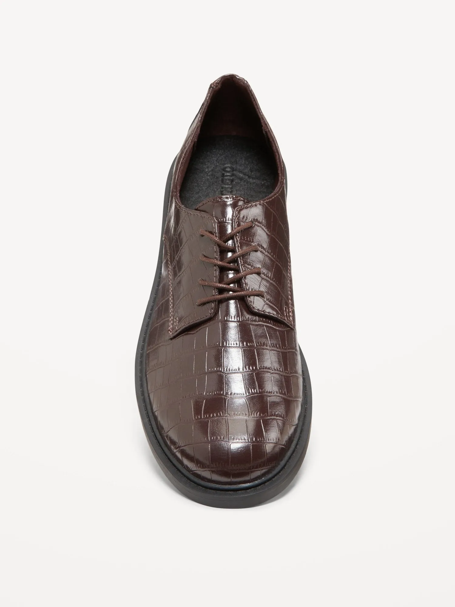 Faux Leather Oxford Shoe