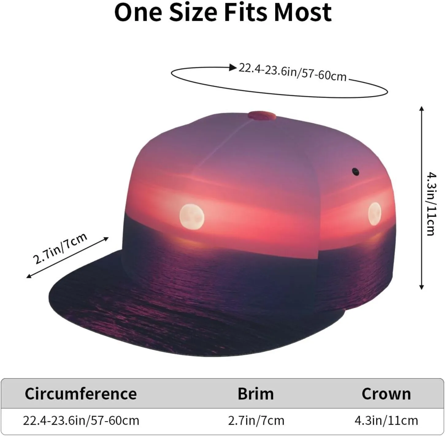 Fireworks Pattern Hip hop caps, Fashion Baseball Cap for Men Adjustable Flat Bill Brim Dad HatsBaseball Cap
