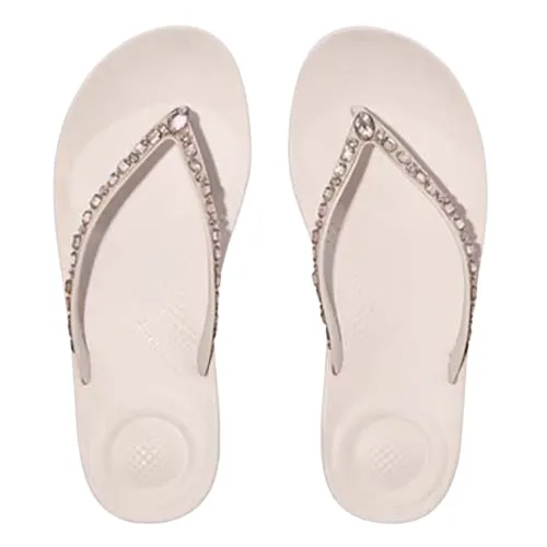 FitFlop Ladies Multi-Crystal Flip-Flops -Iqushion - Nude