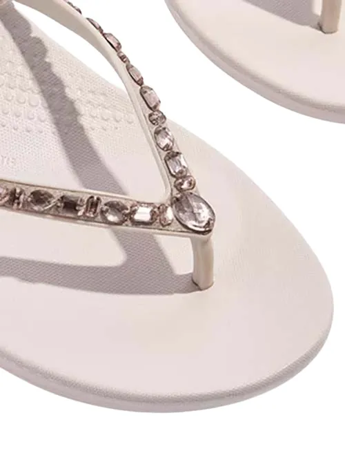 FitFlop Ladies Multi-Crystal Flip-Flops -Iqushion - Nude