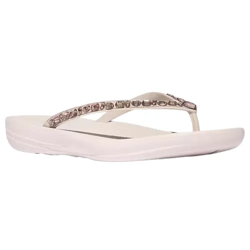 FitFlop Ladies Multi-Crystal Flip-Flops -Iqushion - Nude