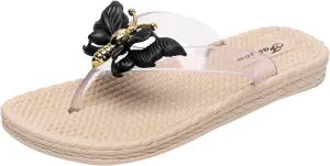 Flip Flops for Female Summer Net Red Fairy Foot Toe Flat Heel Soft Bottom Fuzzy Boots Slippers Womens Indoor Outdoor