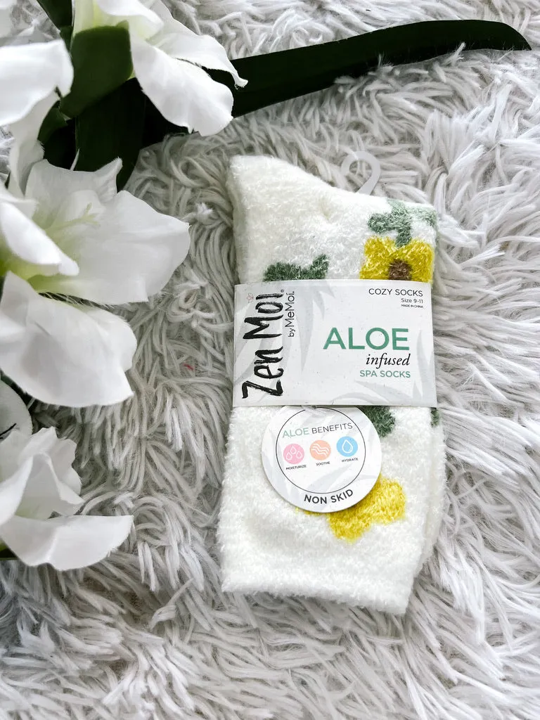 Flower Non-Skid Crew Sock