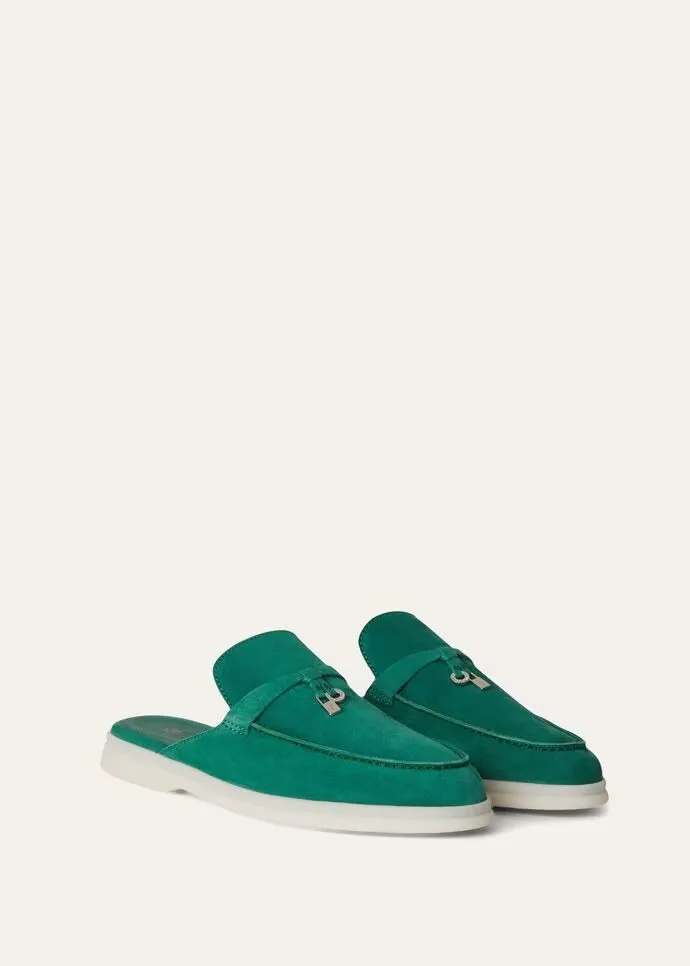Forest Leaves Babouche Charms Walk Loafers