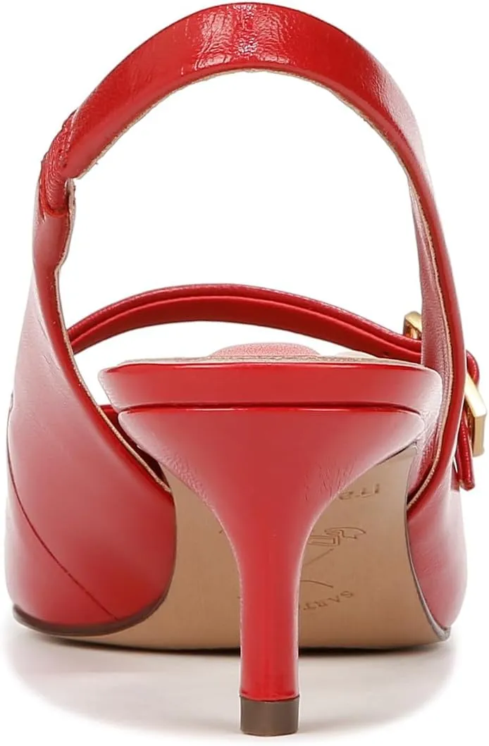 Franco Sarto Women's Khloe Pointed Toe Slingback Kitten Heel Pump