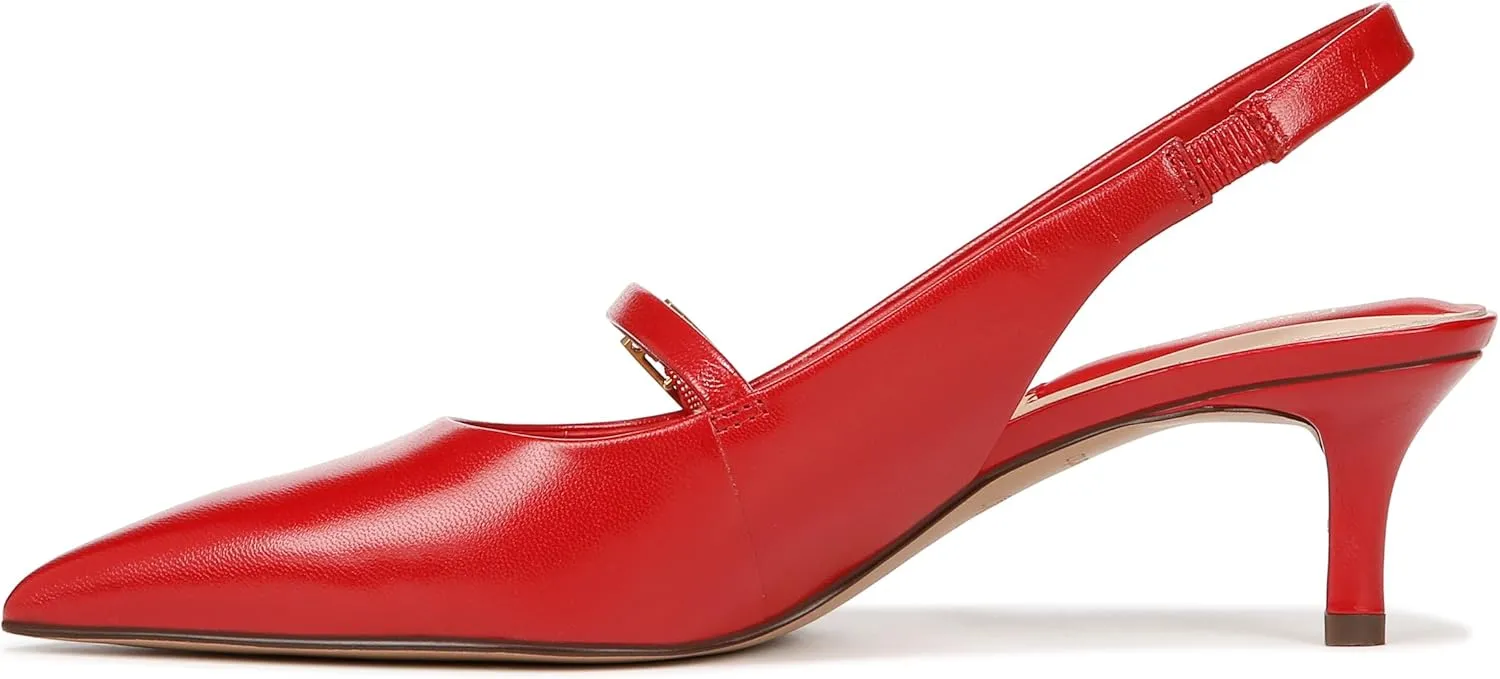 Franco Sarto Women's Khloe Pointed Toe Slingback Kitten Heel Pump