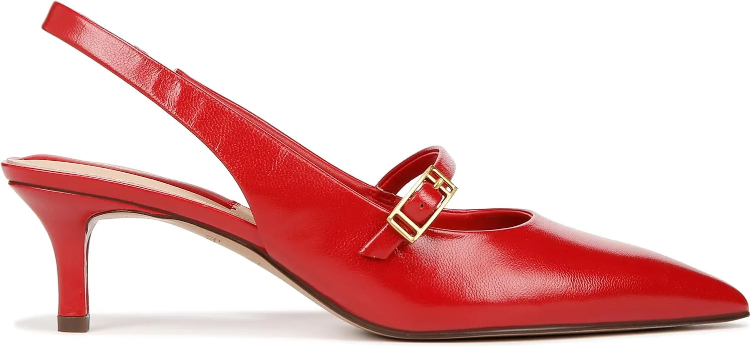 Franco Sarto Women's Khloe Pointed Toe Slingback Kitten Heel Pump