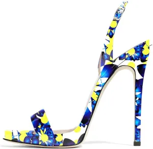 FSJ Women Sexy High Heel Stiletto Sandal Back Strap Slingback Open Toe Evening Party Dance Graceful Shoes Size 4-15 US