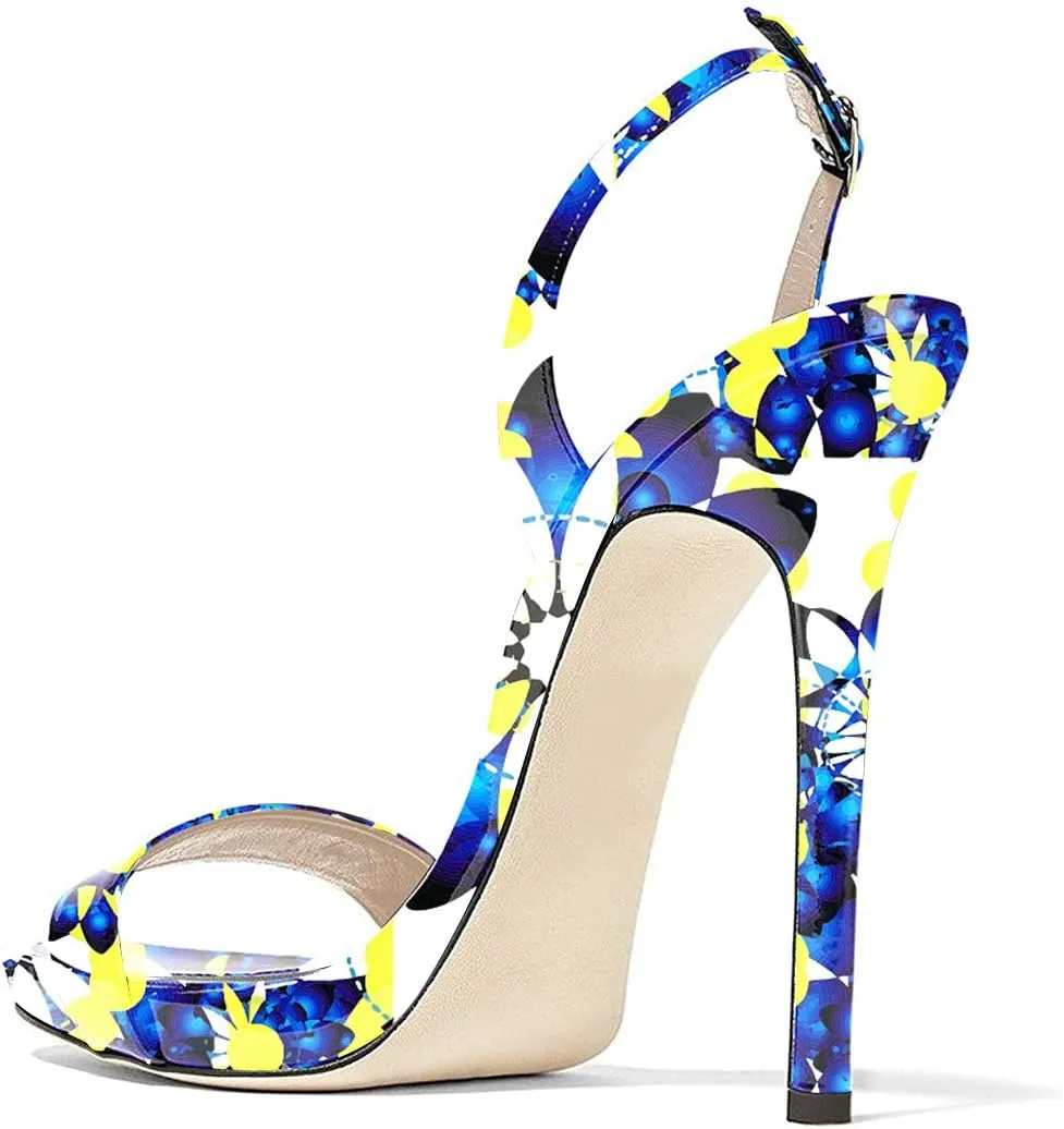 FSJ Women Sexy High Heel Stiletto Sandal Back Strap Slingback Open Toe Evening Party Dance Graceful Shoes Size 4-15 US
