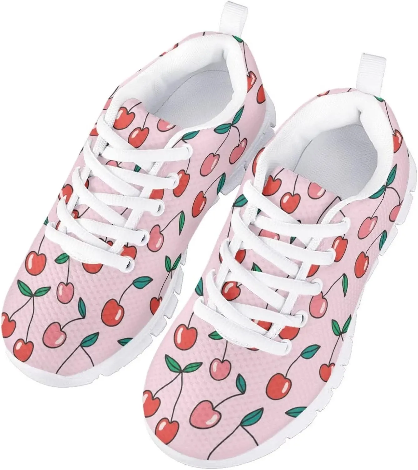 Girls Cute Tennis Shoes Cow Sunflower Leopard Print Casual Kids Sneakrs Lightweight Lace Up Soft School Athletic Running Shoes