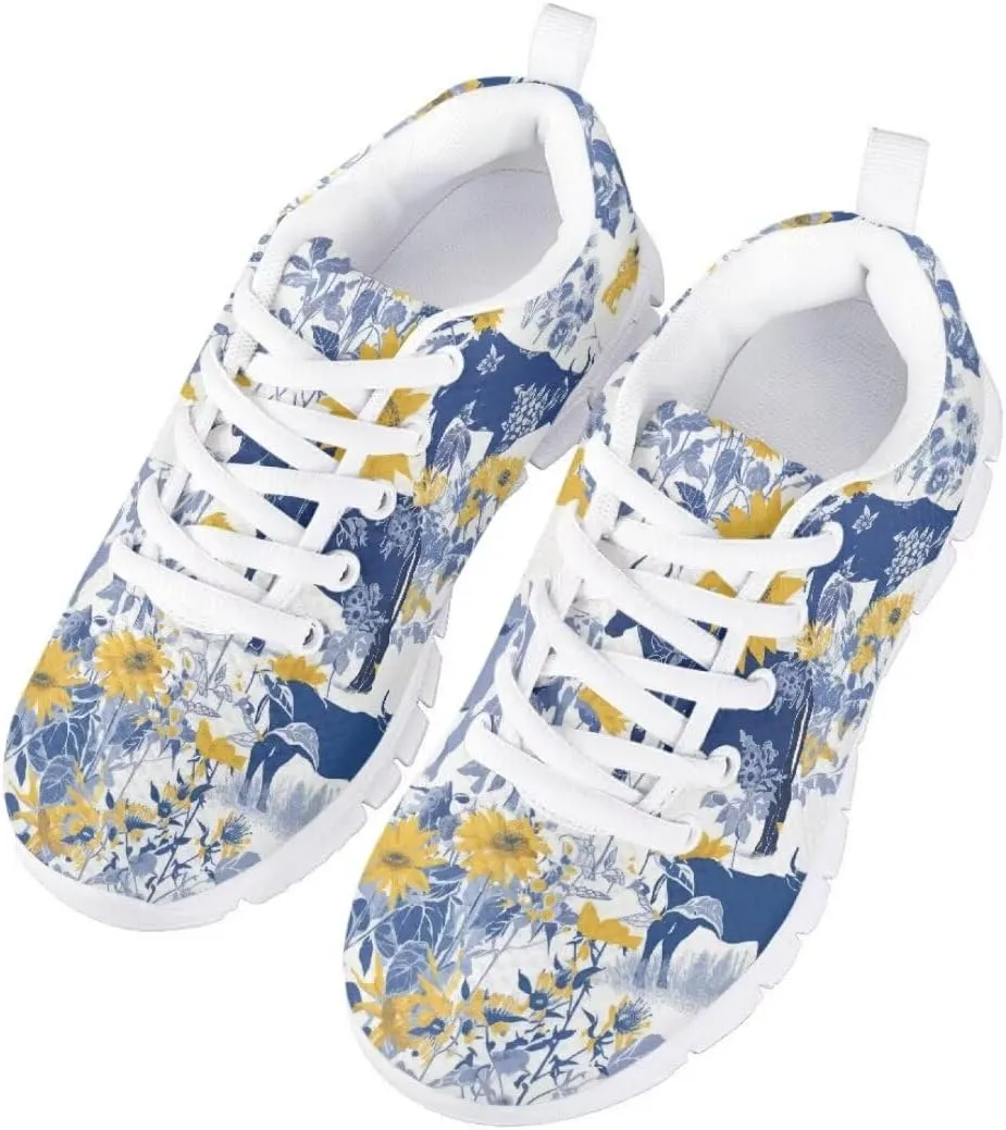 Girls Sneakers Kids Running Shoes Girls Mesh Fitness Shoe Sneaker Lightweight Outdoor Sports Athletic Tennis Shoes