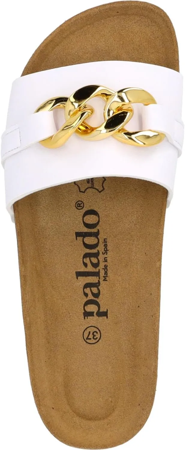 Gozo Women's Mules - Comfortable Sandals Made in Spain - Slippers with Cushioning Cork Footbed - Fashionable Summer Shoes