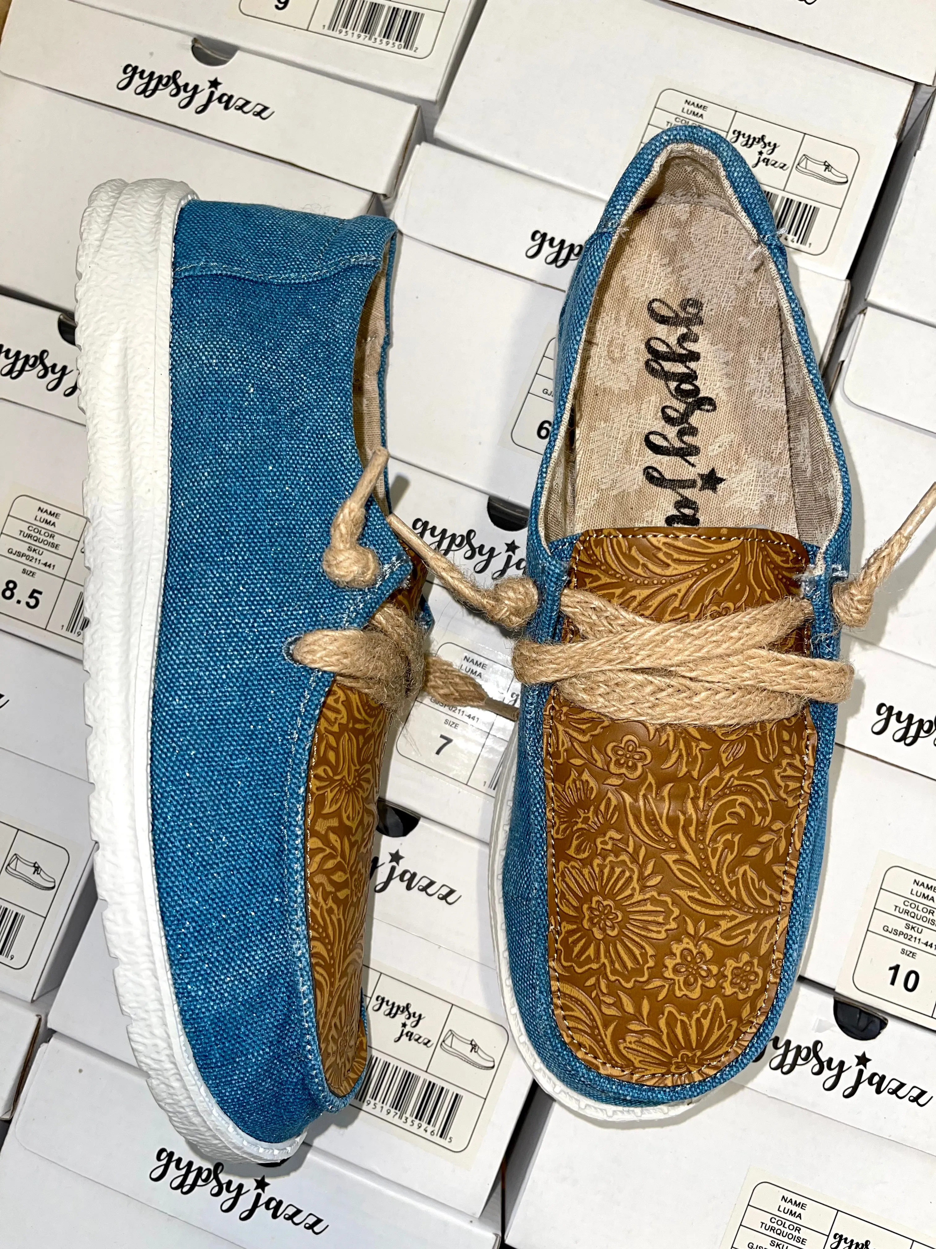 Gypsy Jazz Luma Slip on-Turquoise