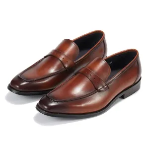 Handmade Classic Loafer Shoes in Full Grain Cow Leather