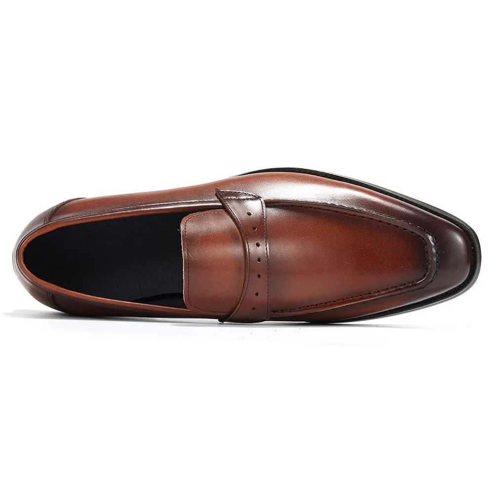 Handmade Classic Loafer Shoes in Full Grain Cow Leather