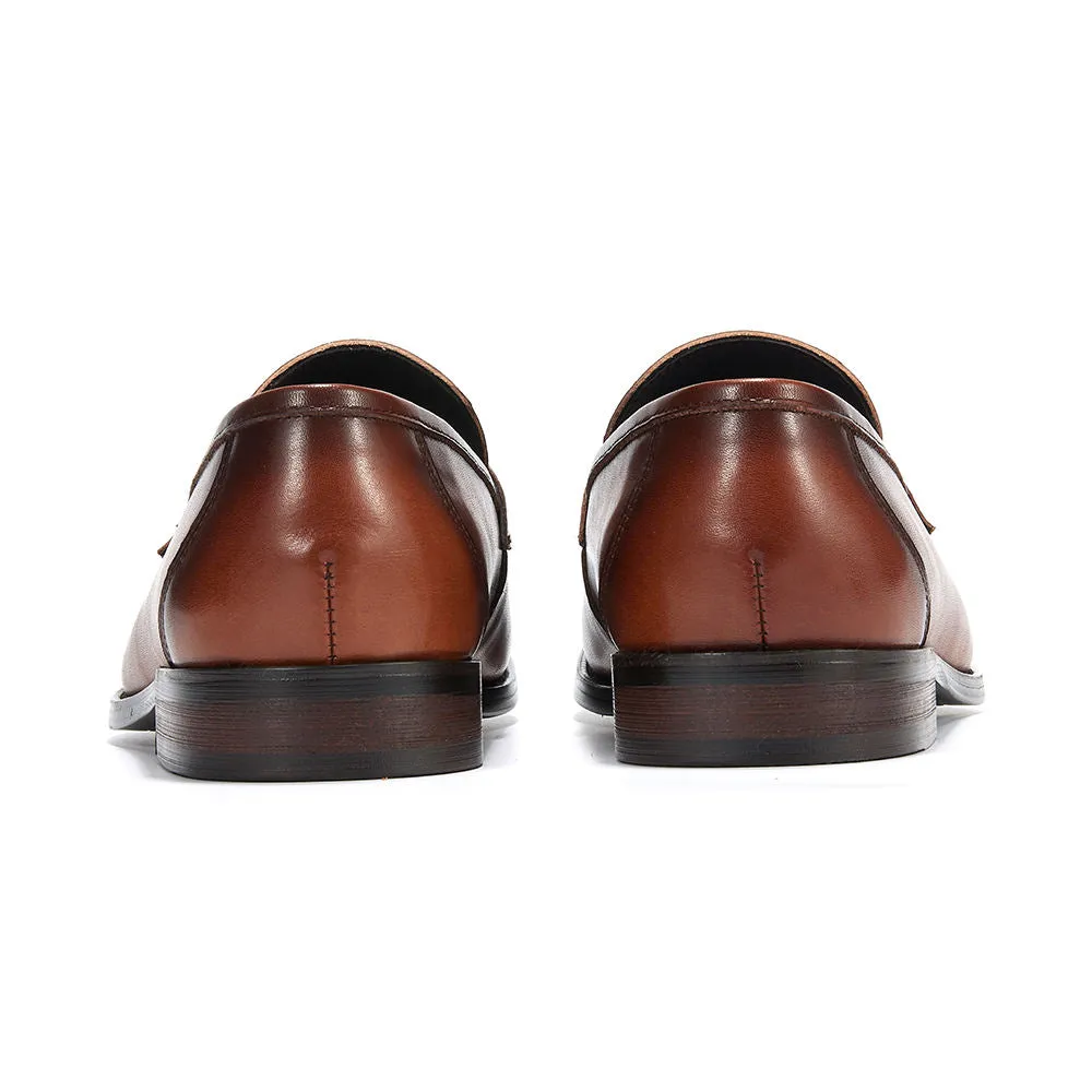 Handmade Classic Loafer Shoes in Full Grain Cow Leather