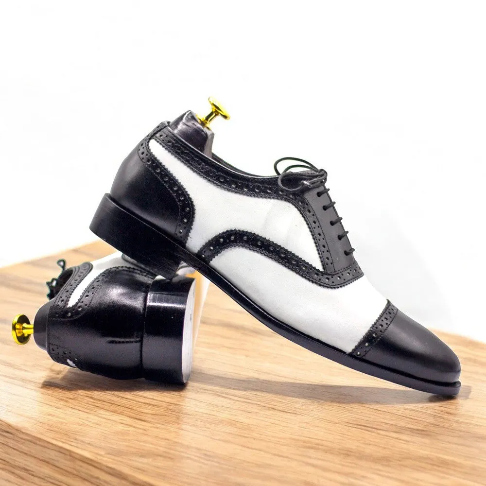 Handmade Oxford Leather Men's Classic Style Shoes.