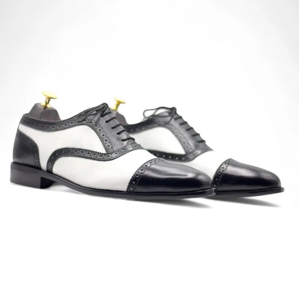 Handmade Oxford Leather Men's Classic Style Shoes.