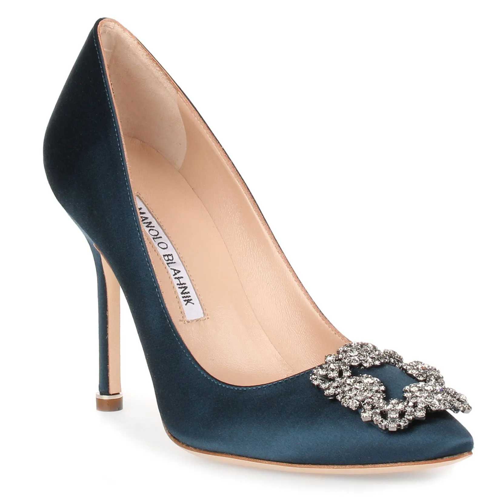 Hangisi 105 teal satin pump