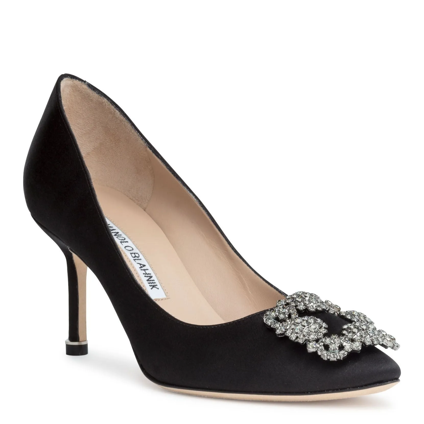 Hangisi 70 black satin pump
