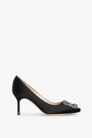 Hangisi 70 black satin pump