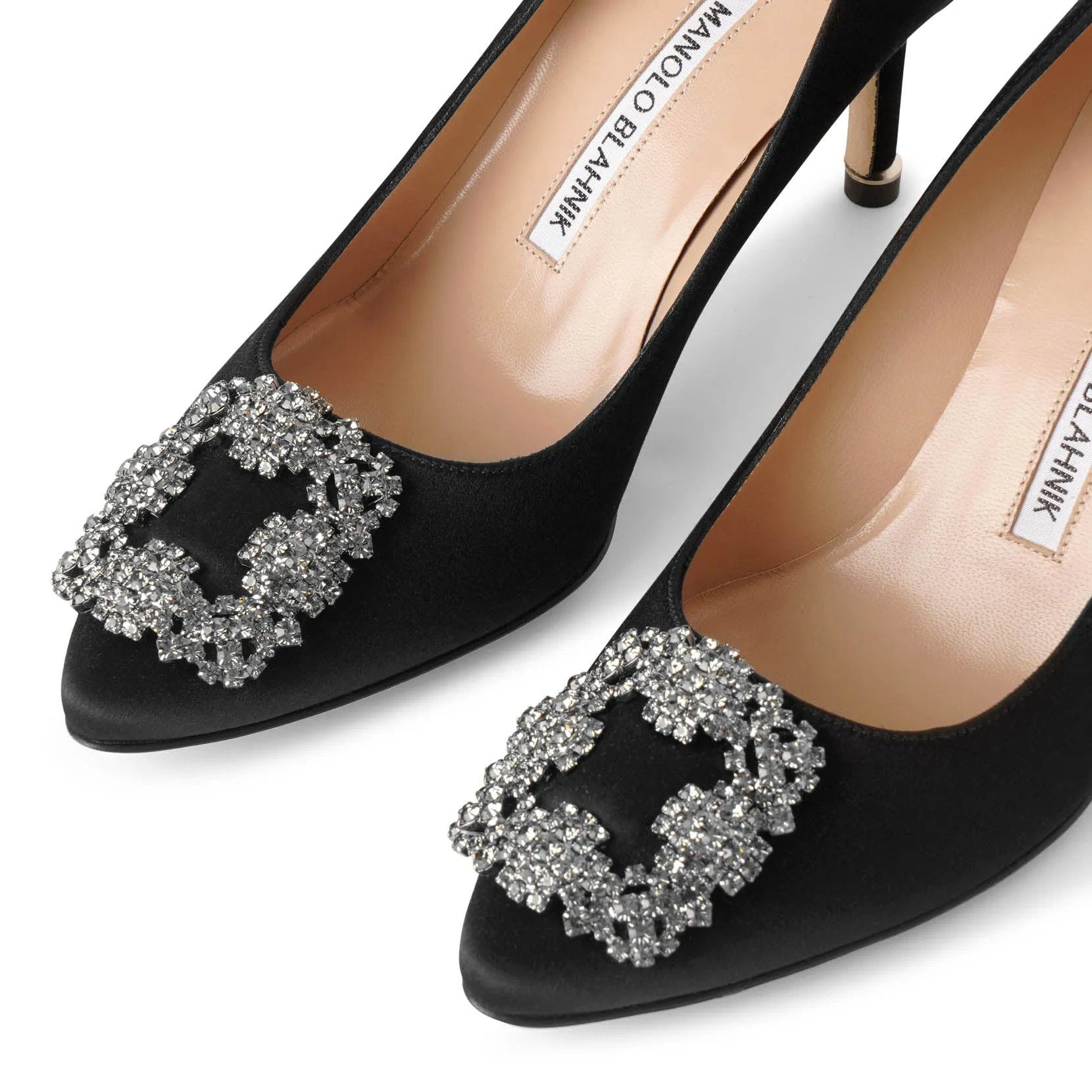 Hangisi 70 black satin pump