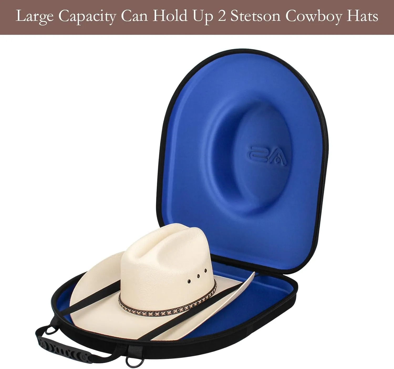Hat Box for Travel-Crush Proof Hat Travel Case for Cowboy Hats Holder Storage Box Organizer Cap Carrier with Adjustable Carry Strap