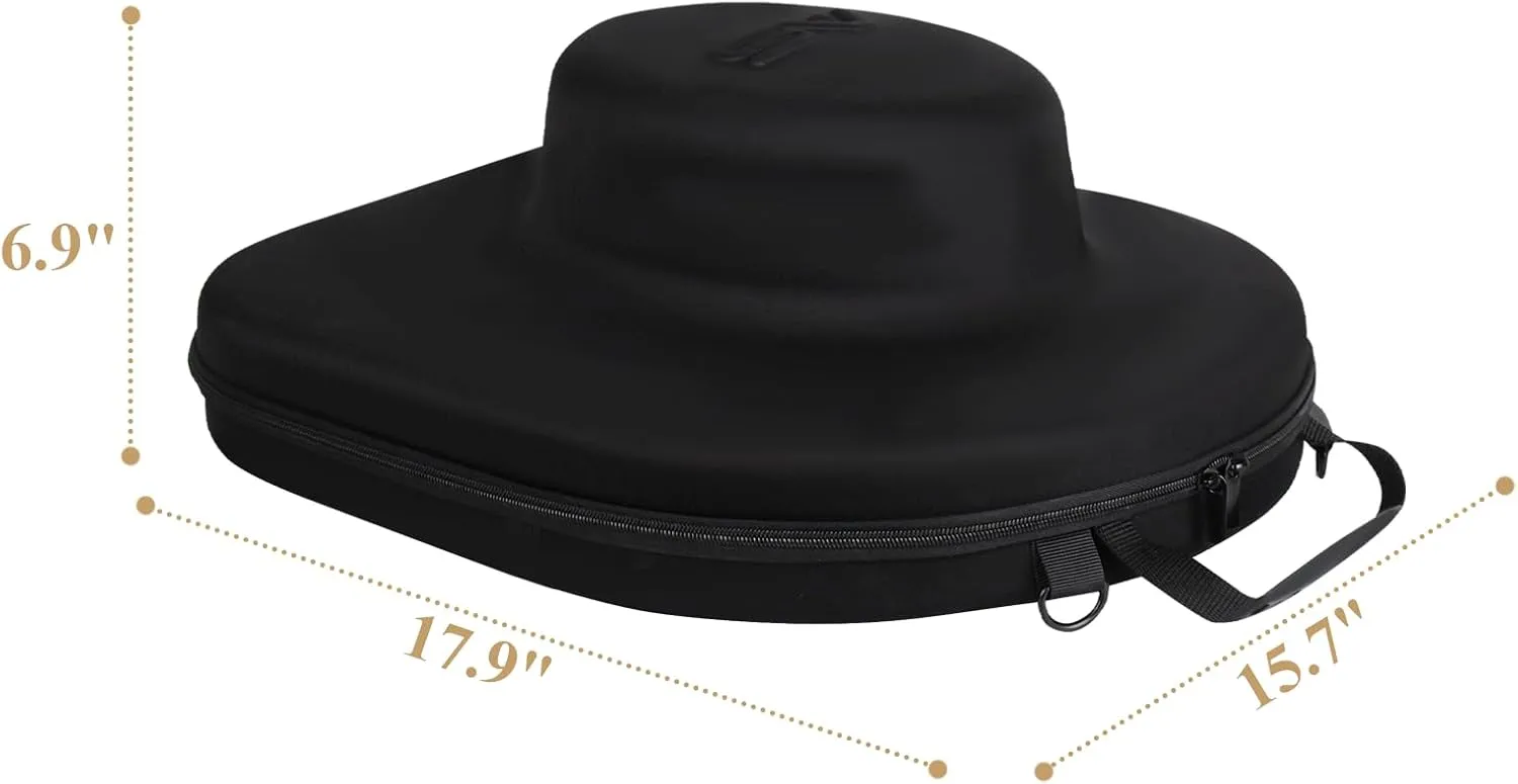 Hat Box for Travel-Crush Proof Hat Travel Case for Cowboy Hats Holder Storage Box Organizer Cap Carrier with Adjustable Carry Strap