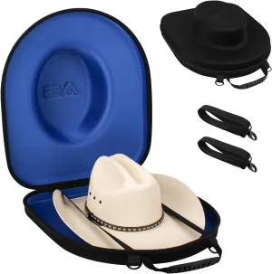 Hat Box for Travel-Crush Proof Hat Travel Case for Cowboy Hats Holder Storage Box Organizer Cap Carrier with Adjustable Carry Strap