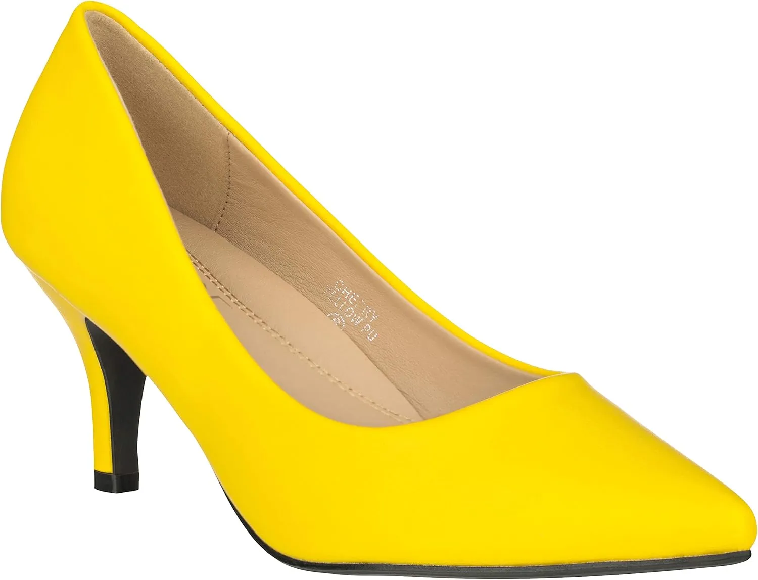 ILLUDE Classic Pointed Toe Pumps – Comfortable Low Stiletto Heel Pump Shoes – Cherry